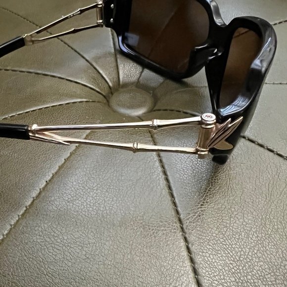 MAUI JIM BAMBOO MJ 104-16 GLOSS BLACK GOLD HCL BRONZE POLARIZED SUNGLASSES - Picture 12 of 14